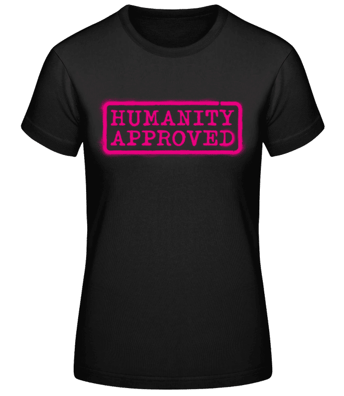 Vorschau: Humanity Approved - Frauen T-Shirt B&C - Schwarz - Vorne