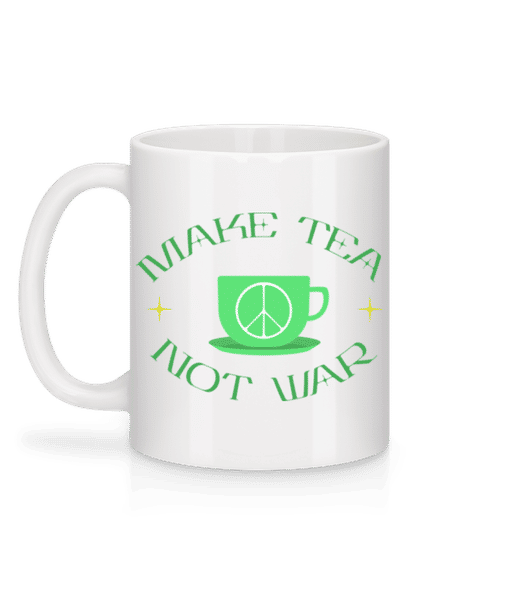 Vorschau: Make Tea Not War - Tasse - Weiß - Hinten
