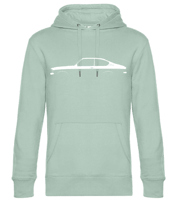 'Opel Kadett GTE C' Silhouette - Sweat à capuche standard homme - Menthe verte - Devant