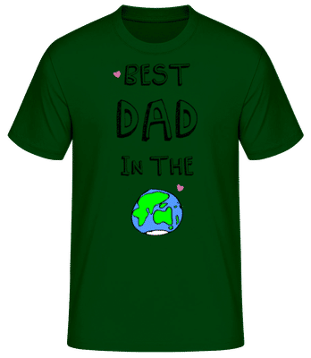 Worlds Best Dad - Pánske basic tričko - Bottle green - Predné