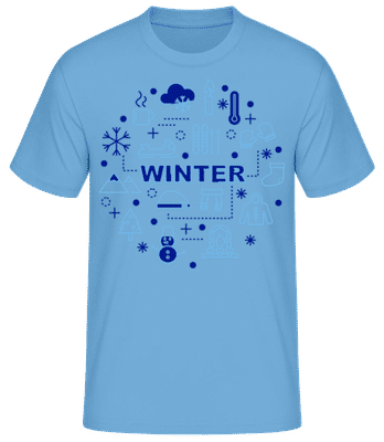 Winter Symbols - Camiseta básica para hombre - Azul claro - delante