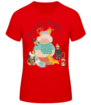 Winter Is Coming - T-shirt standard Femme - Rouge - Devant