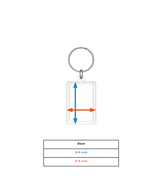 Aperçu: Porte-clé - Tableau des tailles