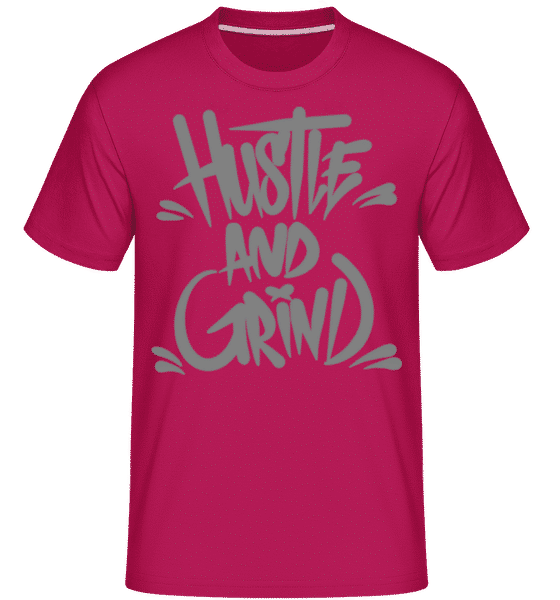 Aperçu: Hustle And Grind -  T-Shirt Shirtinator homme - Magenta - Devant