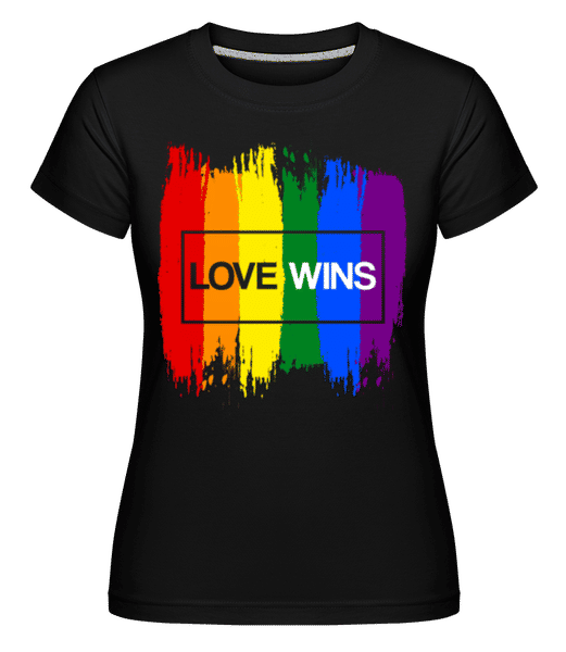 Aperçu: LGBTQ Love Wins -  T-shirt Shirtinator femme - Noir - Devant