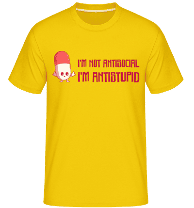 Antistupid -  Shirtinator Men's T-Shirt - Golden yellow - Front