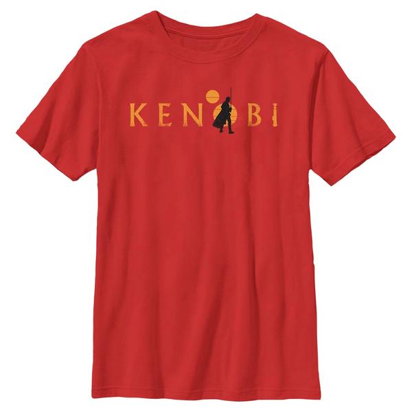 Aperçu: Star Wars - Obi-Wan Kenobi - Obi-Wan Kenobi Kenobi Two Suns Logo - Enfant T-shirt - Rouge - Devant