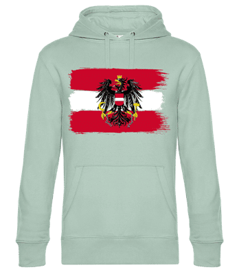 Drapeau Autriche - Sweat à capuche premium Unisexe - Menthe verte - Devant