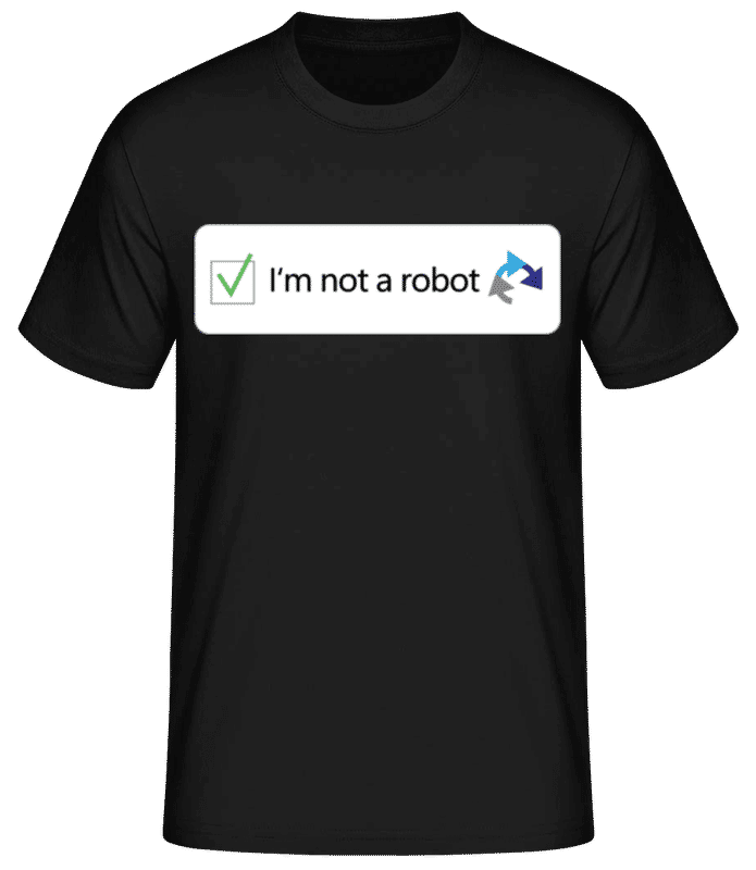 Aperçu: I'm Not A Robot - T-shirt homme B&C - Noir - Devant