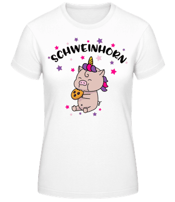 Schweinhorn - Frauen Basic T-Shirt - Weiß - Vorne
