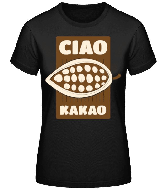 Vista previa: Ciao Kakao - Camiseta básica de mujer - Negro - delante