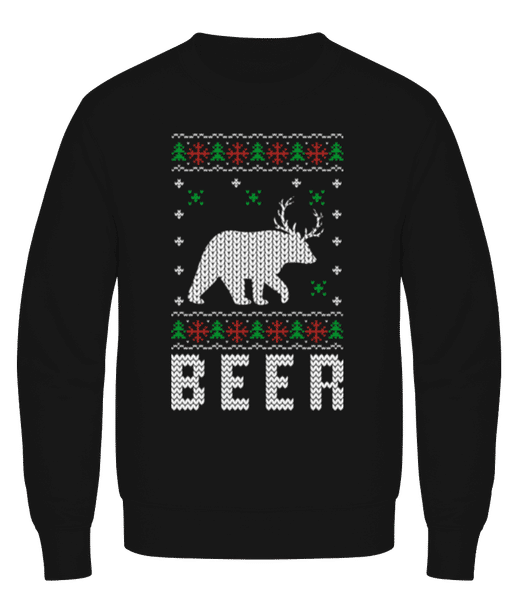 Aperçu: Knitted Beer - Sweatshirt Homme - Noir - Devant