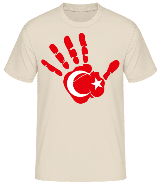 Preview: Hand Turkey - Men's B&C T-Shirt - Cream - Front