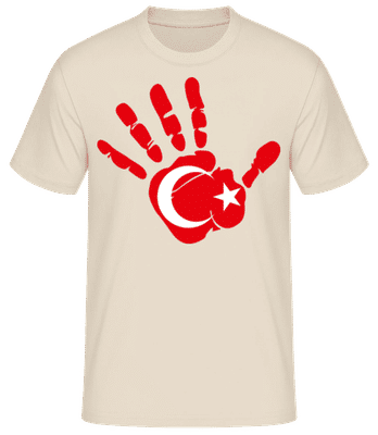 Hand Turkey - Men's B&C T-Shirt - Cream - Front