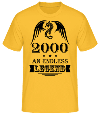 Nekonečné Legend 2000 - Pánské basic tričko - Zlatožlutá - Napřed