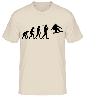 Evolution Of Snowboarding - Männer Basic T-Shirt - Creme - Vorne