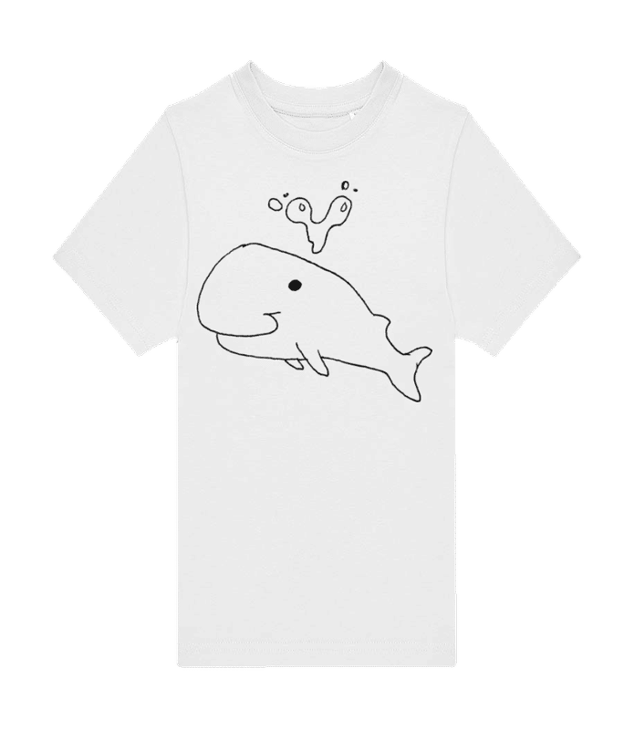 Aperçu: Enfant Comic - Baleine - T-shirt homme B&C - Blanc - Devant
