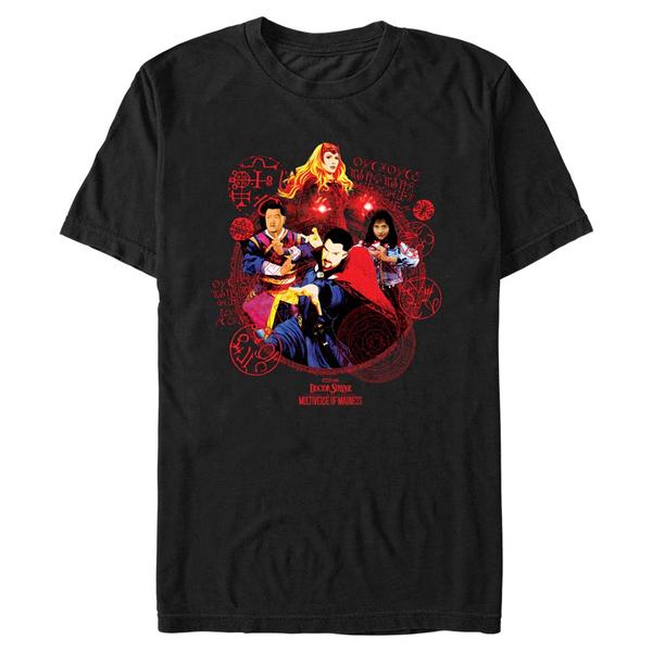 Aperçu: Marvel - Doctor Strange - Photo de groupe Badge Of Heroes - Homme T-shirt - Noir - Devant