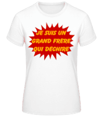 Grand Frère Rouge - T-shirt femme B&C - Blanc - Devant