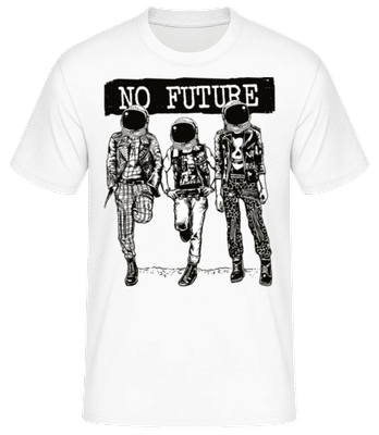 No Future - Männer Basic T-Shirt - Weiß - Vorne