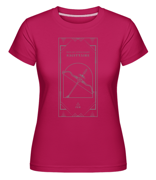 Aperçu: Art Déco Signe Astrologique Sagittaire -  T-shirt Shirtinator femme - Magenta - Devant