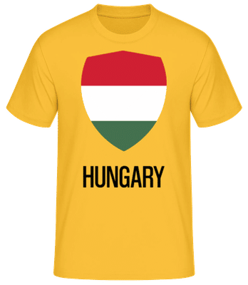 Hungary - Camiseta básica para hombre - Amarillo dorado - delante