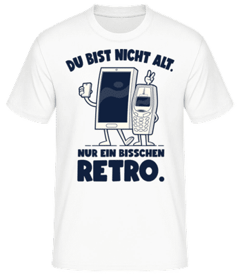 Nicht Alt Bisschen Retro - Männer Basic T-Shirt - Weiß - Vorne
