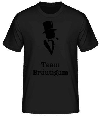 Gentlemen Team Bräutigam Schwarz - Männer Basic T-Shirt - Schwarz - Vorne