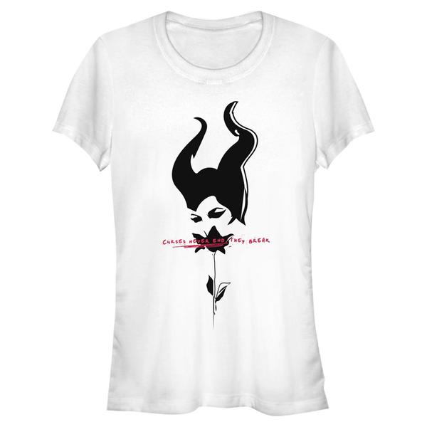 Aperçu: Disney - Maléfique Le Pouvoir du Mal - Maleficent Black Rose Curse - Femme T-shirt - Blanc - Devant