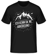 Ich Kenn Da Ne Abkürzung - Männer Basic T-Shirt - Schwarz - Vorne