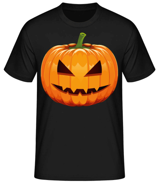 Aperçu: Citrouille Grimaçante - T-shirt standard Homme - Noir - Devant