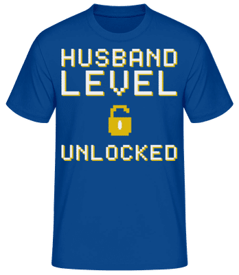 Husband Level Unlocked - Pánske basic tričko - Kráľovská modrá - Predné