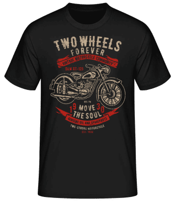 Two Wheels Forever 2 - Männer Basic T-Shirt - Schwarz - Vorne