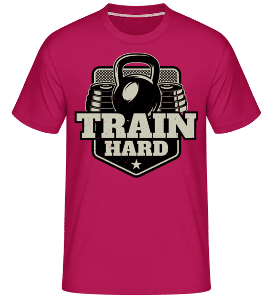 Aperçu: Train Hard -  T-Shirt Shirtinator homme - Magenta - Devant