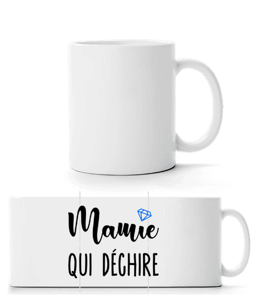 Aperçu: Mamie Qui Déchire - Mug panorama - Blanc - Devant