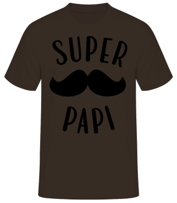 Super Papi - T-shirt standard Homme - Marron - Devant