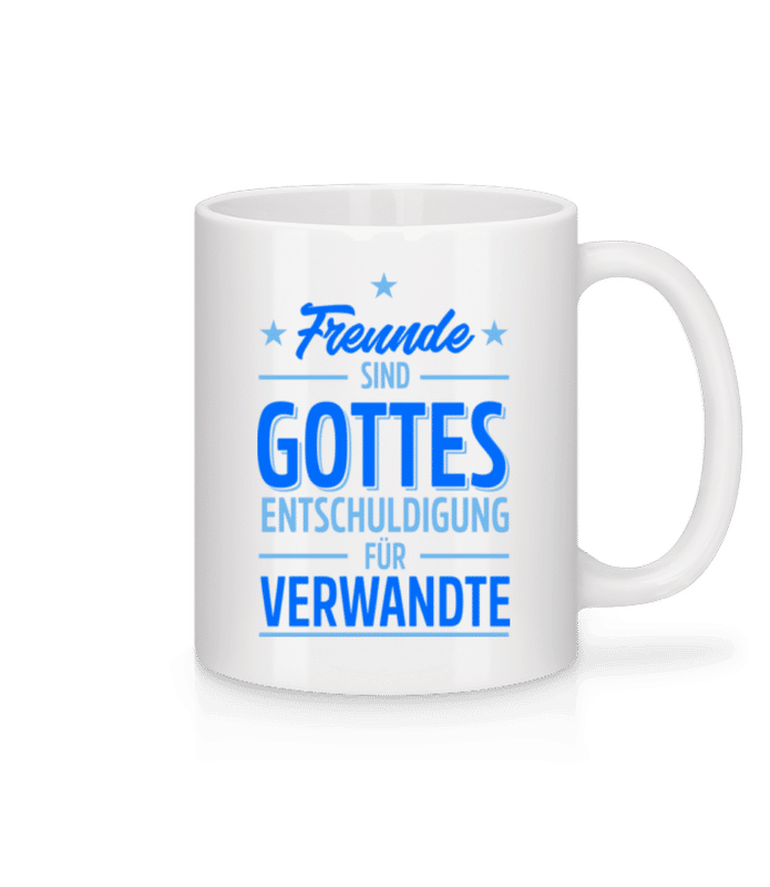 Vorschau: Freunde Gottes Entschuldigung - Tasse - Weiß - Vorne