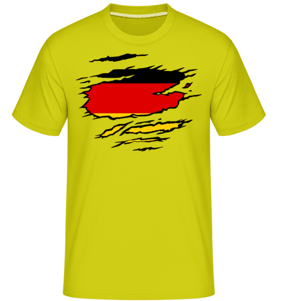 Aperçu: Flag à raccourci Allemagne -  T-Shirt Shirtinator homme - Citron vert - Devant