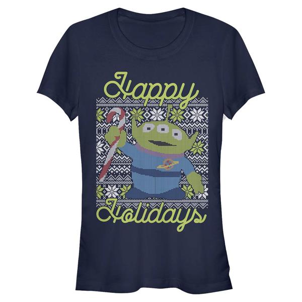 Aperçu: Disney - Toy Story - Aliens Alien Christmas - Christmas - Femme T-shirt - Bleu marine - Devant