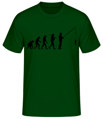 Evolution Fishing - Männer Basic T-Shirt - Flaschengrün - Vorne