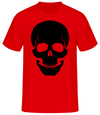 Skull Black - Pánske basic tričko - Červená - Predné