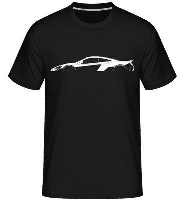'McLaren 675LT' Silhouette - Shirtinator Men's T-Shirt - Black - Front