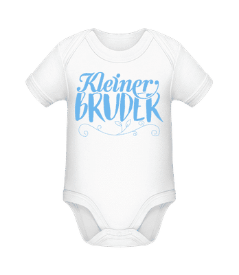 Kleiner Bruder - Baby Bio Strampler - Weiß - Vorne