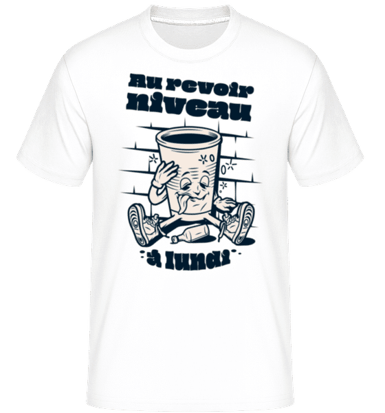 Aperçu: Au Revoir Niveau -  T-Shirt Shirtinator homme - Blanc - Devant