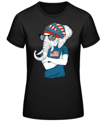 Hipster Elephant · Women's Basic T-Shirt