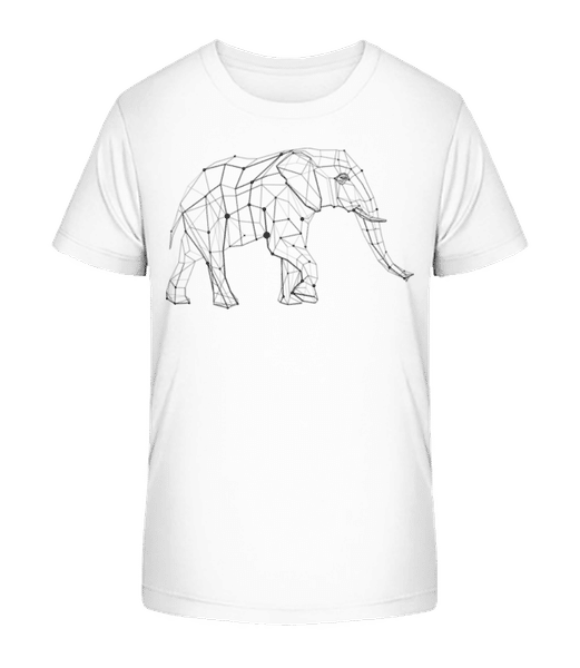 Aperçu: Polygon Éléphant - T-shirt bio Enfant Stanley Stella 2.0 - Blanc - Devant