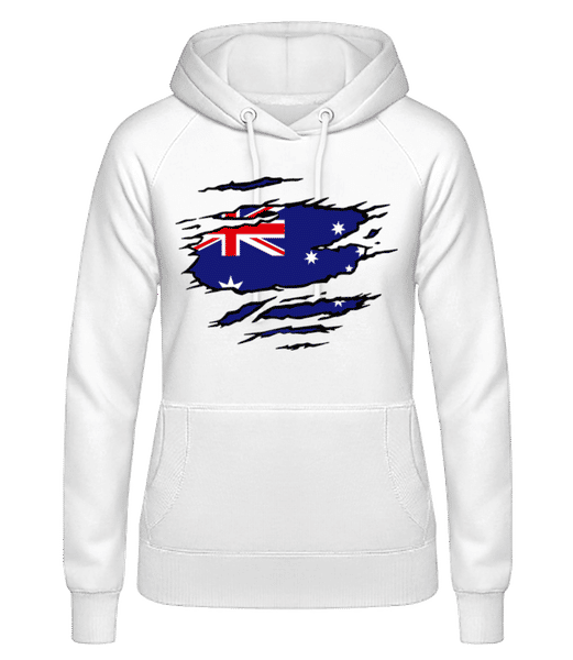 Aperçu: Flag en Australie - Sweat à capuche Femme - Blanc - Devant
