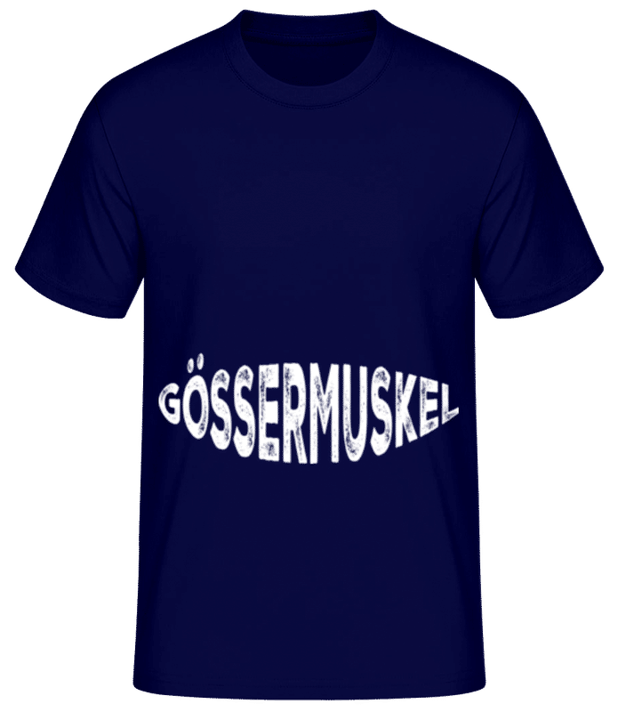 Vorschau: Gössermuskel - Männer Basic T-Shirt - Marine - Vorne