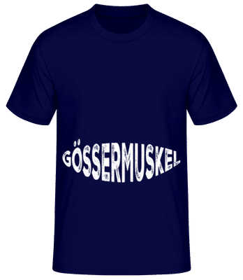 Gössermuskel - Männer Basic T-Shirt - Marine - Vorne