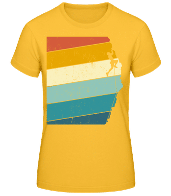 Grimpeur Rétro Homme - T-shirt standard Femme - Jaune doré - Devant